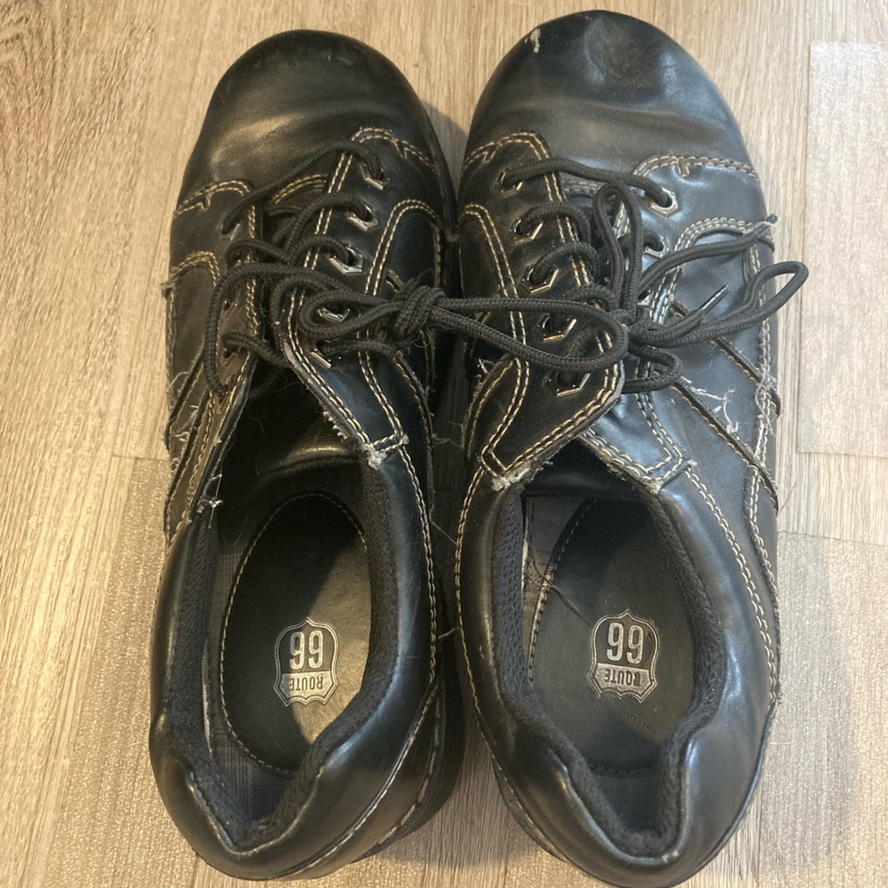 Route 66 leather tie up shoes